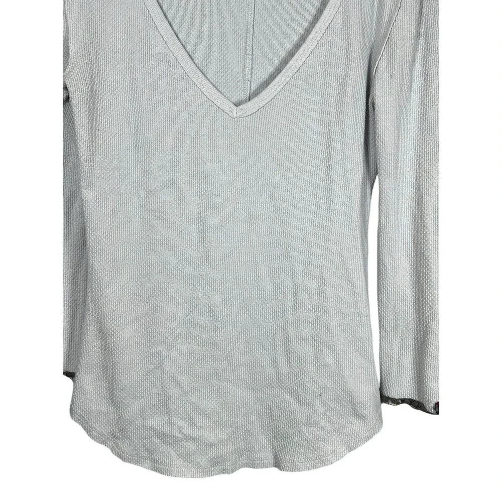 Free People Kombucha‎ Thermal L Lavender Purple Crochet Cuff Top Elena Gilbert